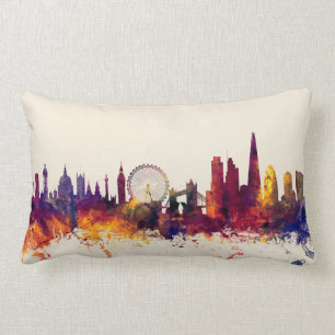 London England Skyline Lumbar Pillow