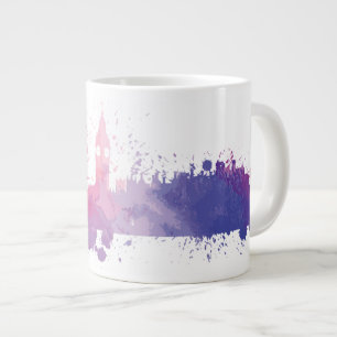 London England Skyline Splash Large Coffee Mug