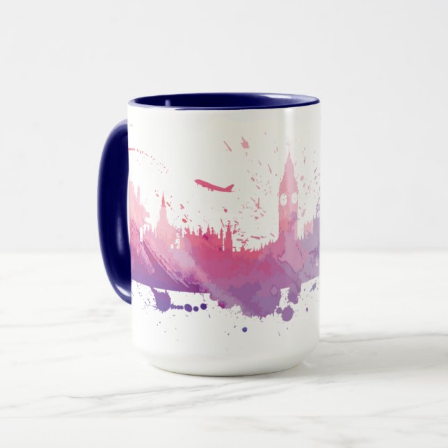 London England Skyline Splash Mug (Front Left)