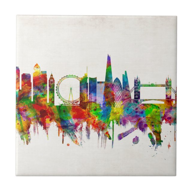 London England Skyline Tile (Front)