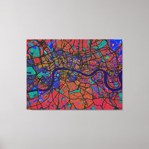 London England Street Map Canvas Print
