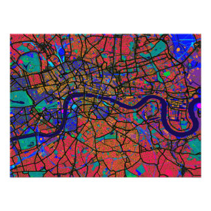 London England Street Map Photo Print