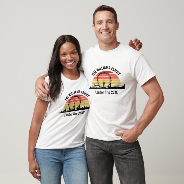 London England Sunset Custom Family Trip T-Shirt (Unisex)