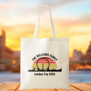 London England Sunset Custom Family Trip Tote Bag