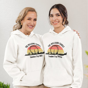 London England Sunset Customized Family Trip Hoodie