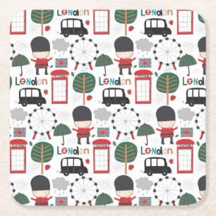 London England themed coasters