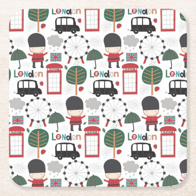 London England themed coasters (Front)