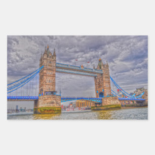 London, England Tower Bridge & Thames River Sticker