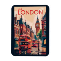 London England Travel Art Vintage