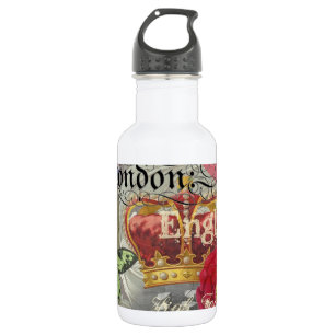 London England Travel Vintage Europe Art 532 Ml Water Bottle