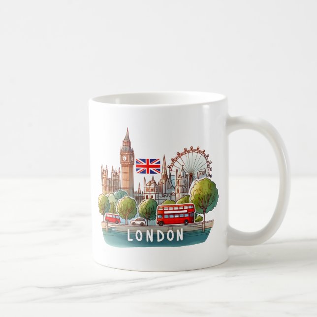 London England UK Coffee Mug (Right)