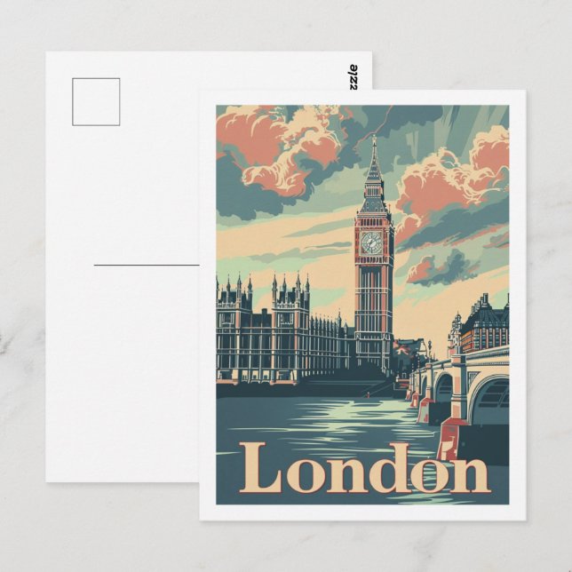 London England UK Famous Vintage Travel Place Postcard (Front/Back)