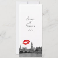 London England UK Skyline Kiss Menu Reception