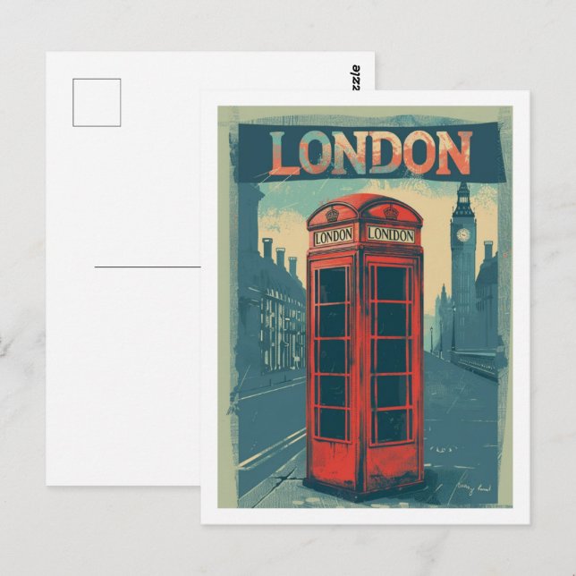 London England UK Vintage Famous Travel Place Postcard (Front/Back)