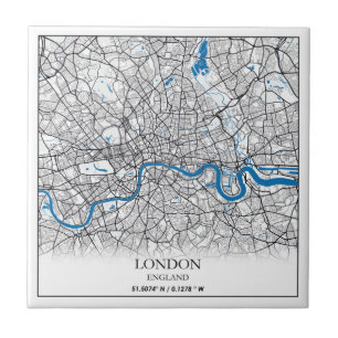 London England United Kingdom City Map Travel Tile