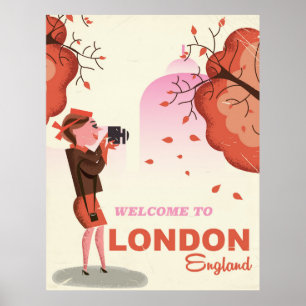 London, England Vintage travel poster
