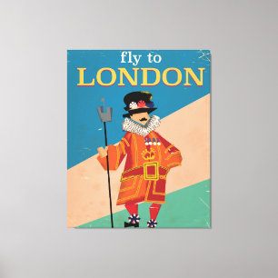 London,England vintage travel poster Canvas Print