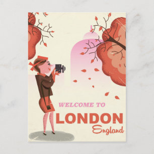 London, England Vintage travel poster Postcard