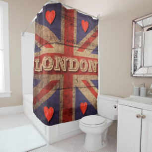 London English Flag Red Hearts British England