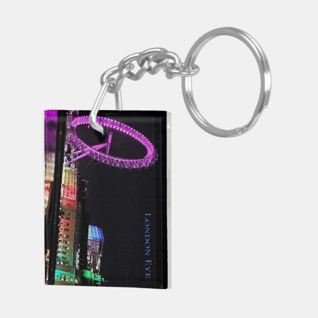 London Eye at Night Acrylic Keychain (Back Right)