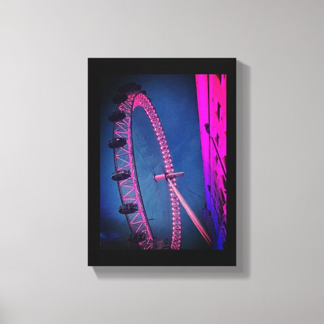 London Eye at night Stretched Canvas Print (Front)