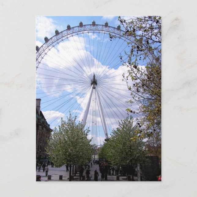 London Eye Blue Sky Clouds Postcard (Front)