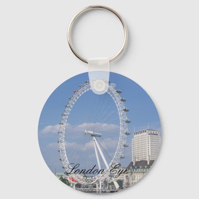 London Eye  Button Keychain (Front)
