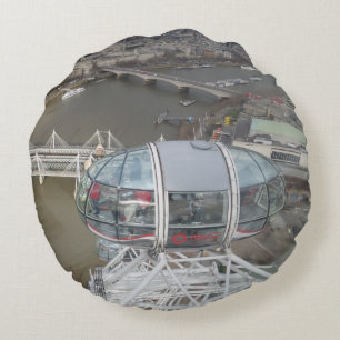London Eye City View Round Pillow
