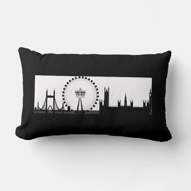 London Eye Ferris Wheel Skyline London Pillow (Front)