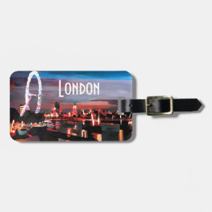 London Eye Night Luggage Tag