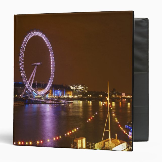 London Eye, River Thames and lights from Binder (Front/Inside)