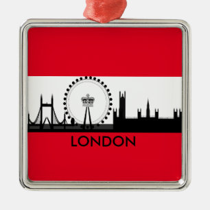 London Eye Skyline, England Christmas Ornament