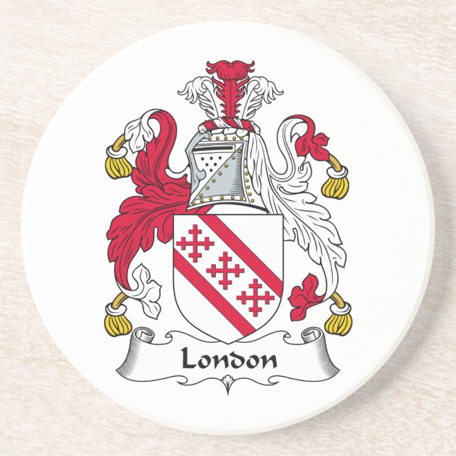 London Family Crest Coaster (Front)