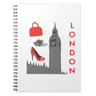 London Fashion Themed Notebook