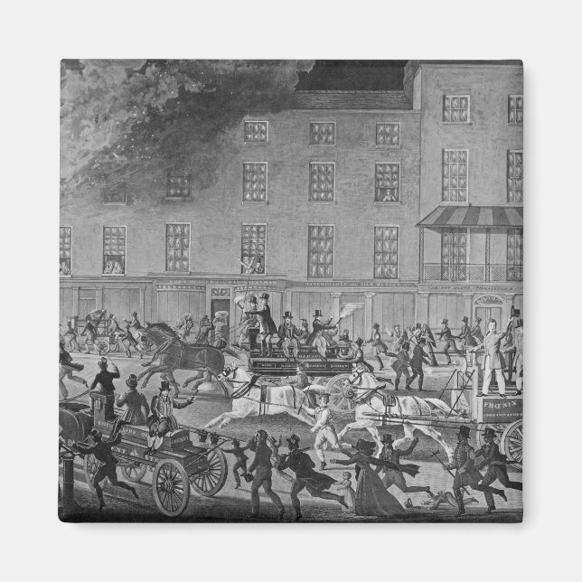 London Fire Engines Magnet (Front)