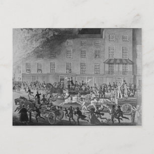 London Fire Engines Postcard