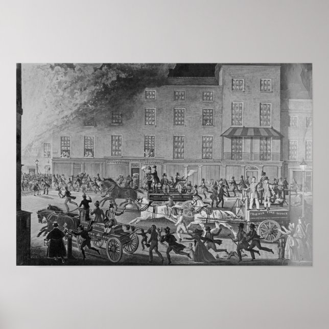 London Fire Engines Poster (Front)