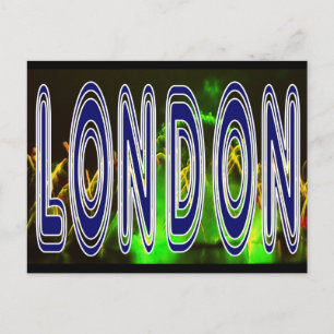 London fireworks celebration on Thames  postcard