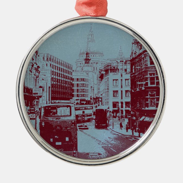 London Fleet Street Metal Ornament (Front)