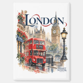 London fridge magnet with red bus and Big Ben