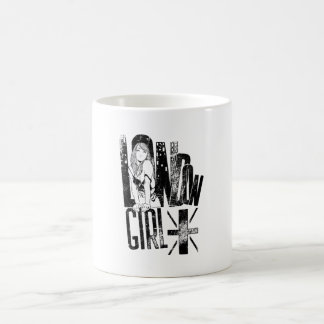 London Girl United Kingdom Union Jack black Coffee Mug