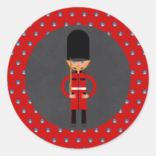 London Guard Boy Birthday Party Classic Round Sticker