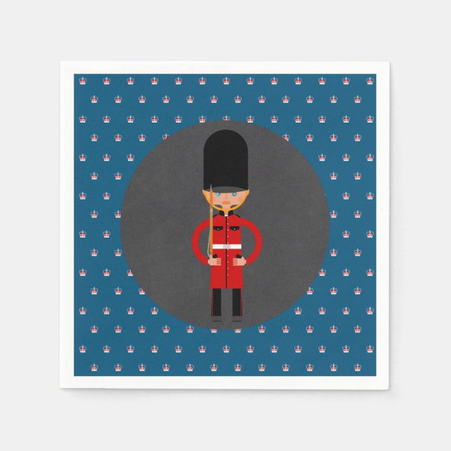 London Guard Boy Birthday Party Napkin (Front)