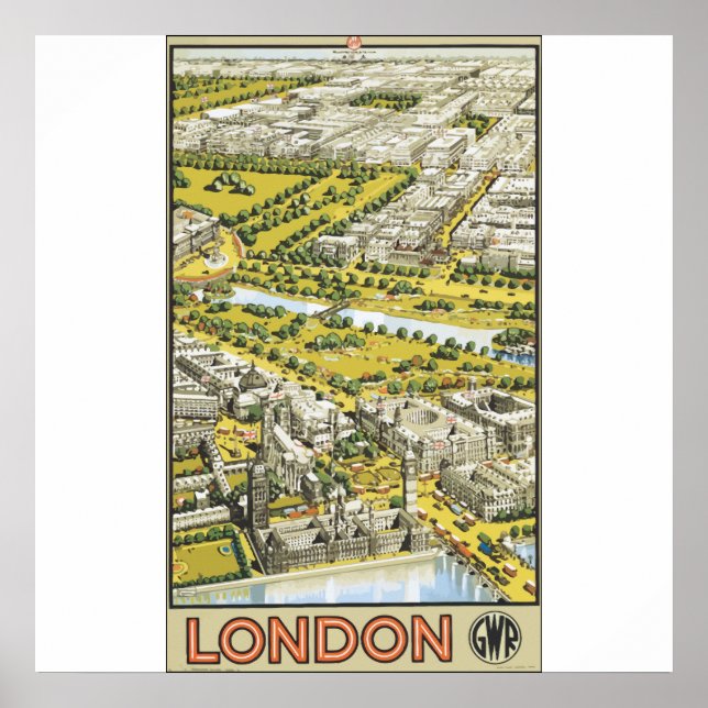 London Gwr, Vintage Poster (Front)