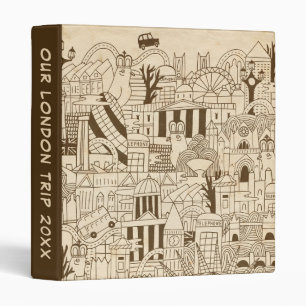 London Hand Drawn on Old Paper Add Your Text Binder