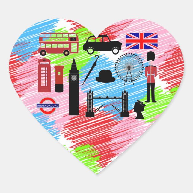 London Heart Stickers (Front)