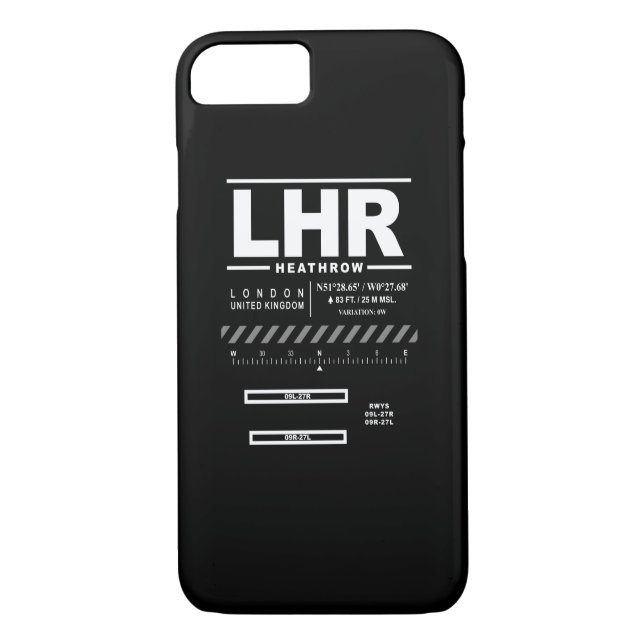 London Heathrow Airport LHR iPhone Case (Back)
