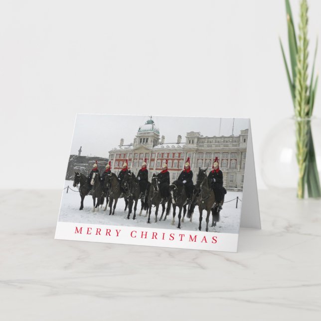 London Household Cavalry view Christmas card  (Front)