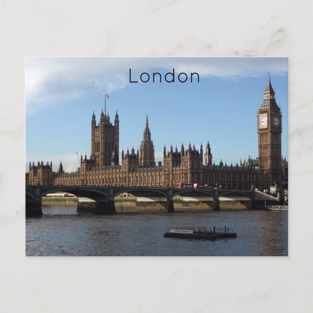 London, Houses of Parliament Postcard (Front)
