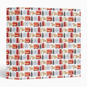 London Icon and Corgi Collage Pattern Binder